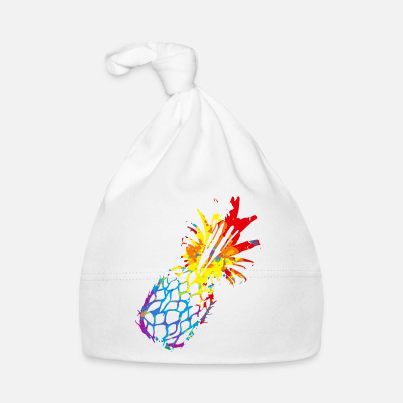 Colorful Pineapple Organic Baby Cap