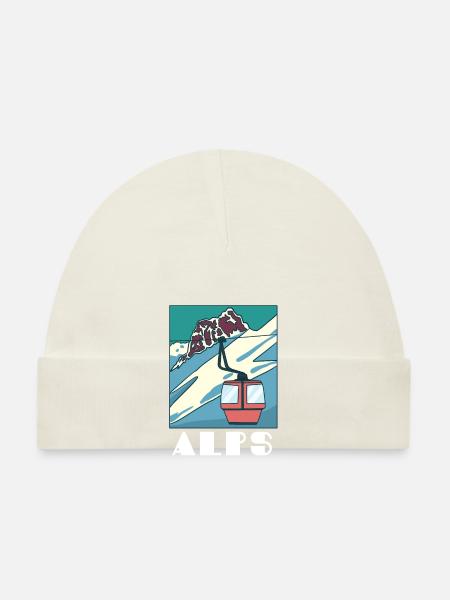 Alps - Organic Baby Cap - white - Front