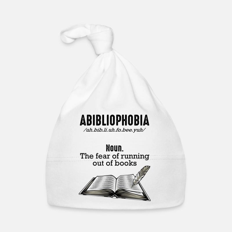 Abibliophobia books reading saying reader gift Organic Baby Cap