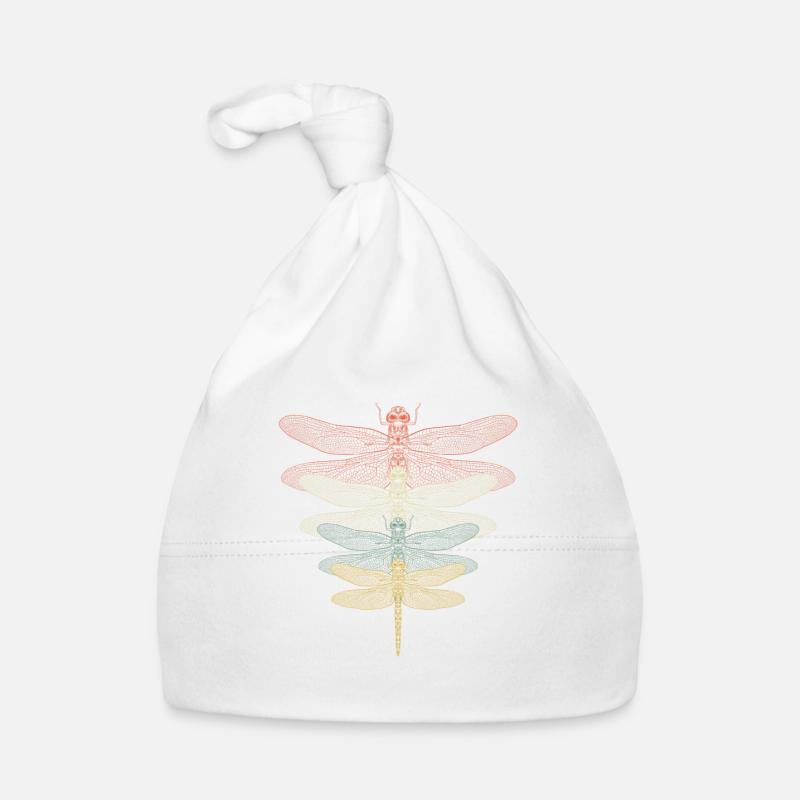 Retro Libelle Baby Bio-Mütze