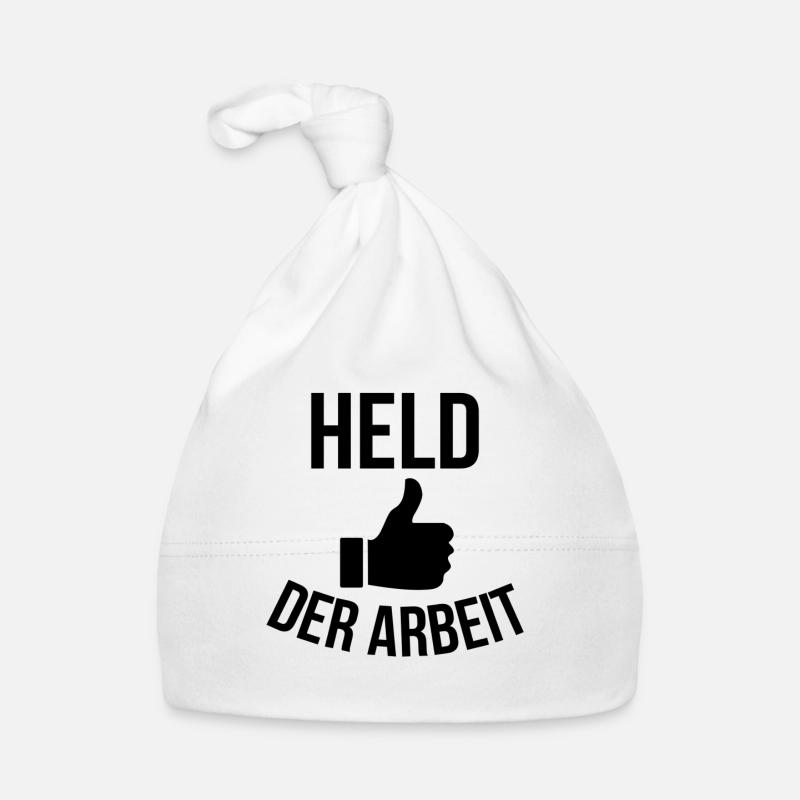 Held der Arbeit - Baby Bio-Mütze - Weiß