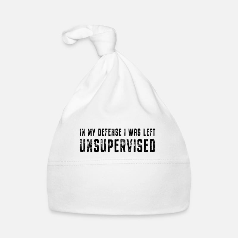 Dans My Defense I Was Left Unsupervised Spruch Bonnet bio Bébé