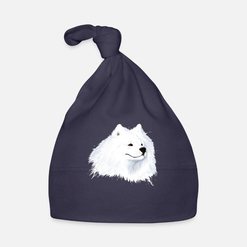 Samoyed Dog Head Organic Baby Cap