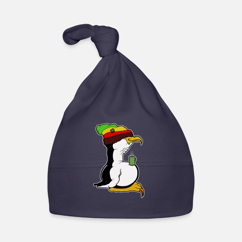 Tux Linux Pinguin Kaffeepause Computerfreak Rasta Baby Bio-Mütze
