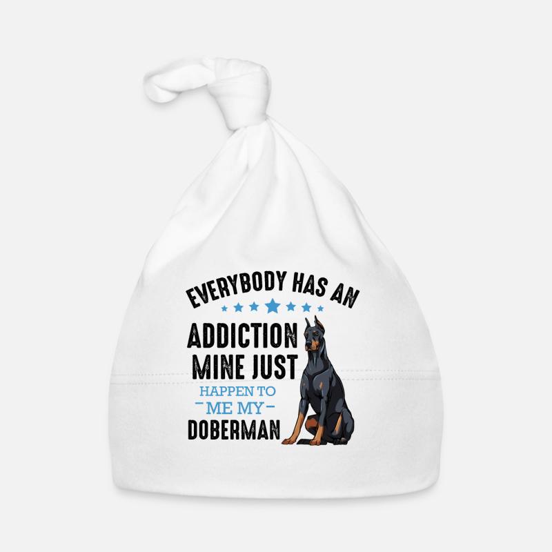 Dobermann - Baby Bio-Mütze - Weiß