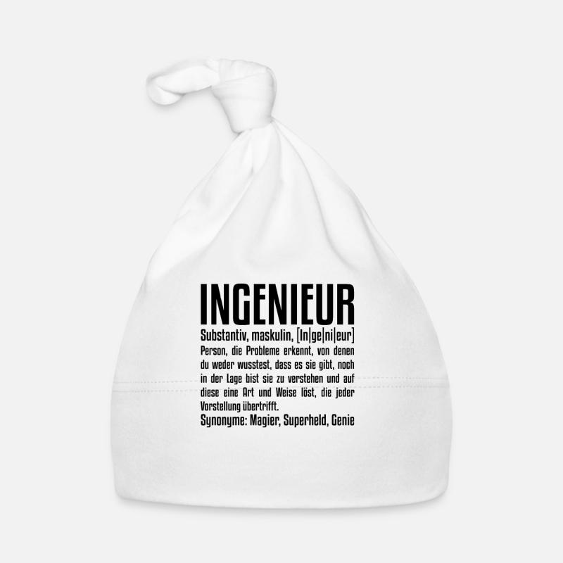 Engineer Definition | Engineering Technology IT - Organic Baby Cap - white