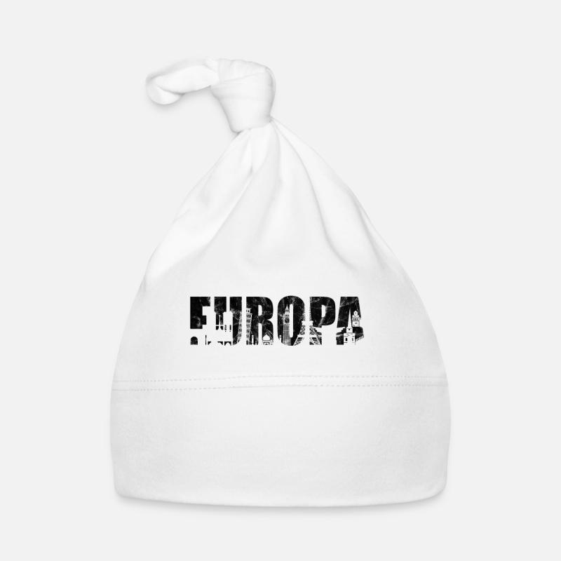 Europa. Statement. - Baby Bio-Mütze - Weiß