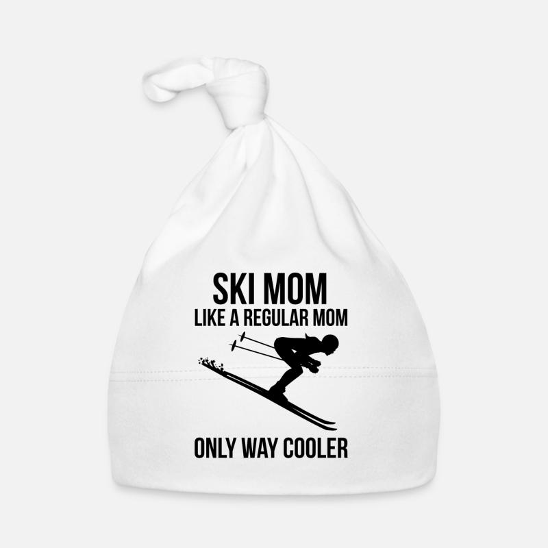 Ski Mom pour le ski féminin - Bonnet bio Bébé - blanc