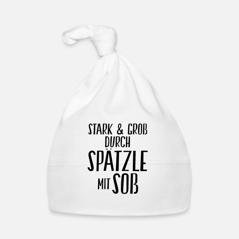 Stark und Groß durch Spätzle mit Soß | Schwäbisch Baby Bio-Mütze