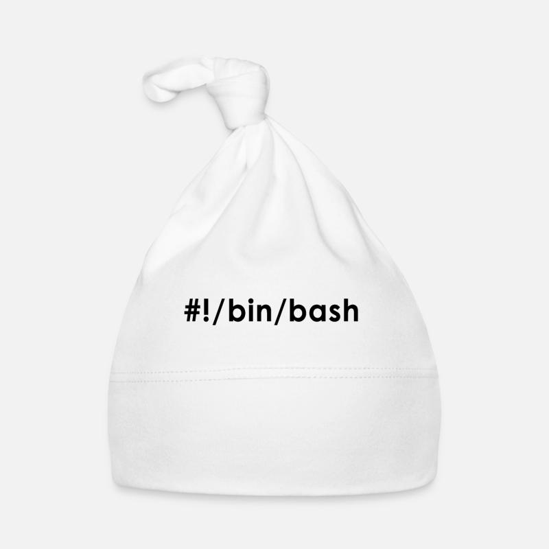 Programmeur Admin Devops Linux Bash - Bonnet bio Bébé - blanc