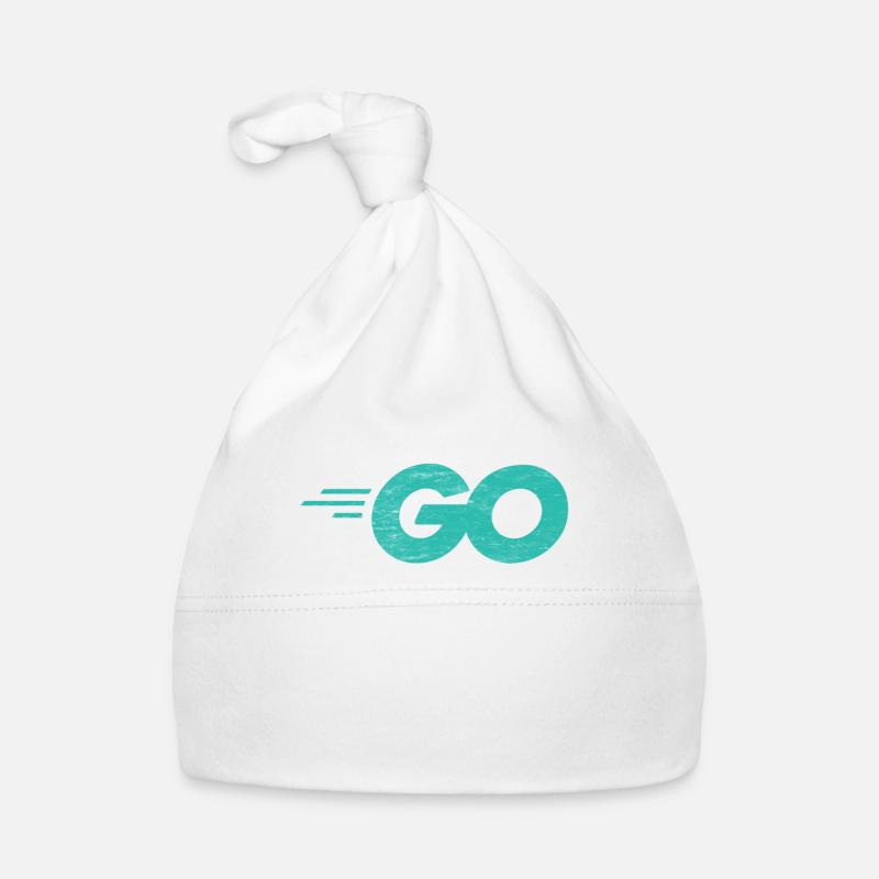 Go-Programmiersprache mit Go-Logo in Not Baby Bio-Mütze