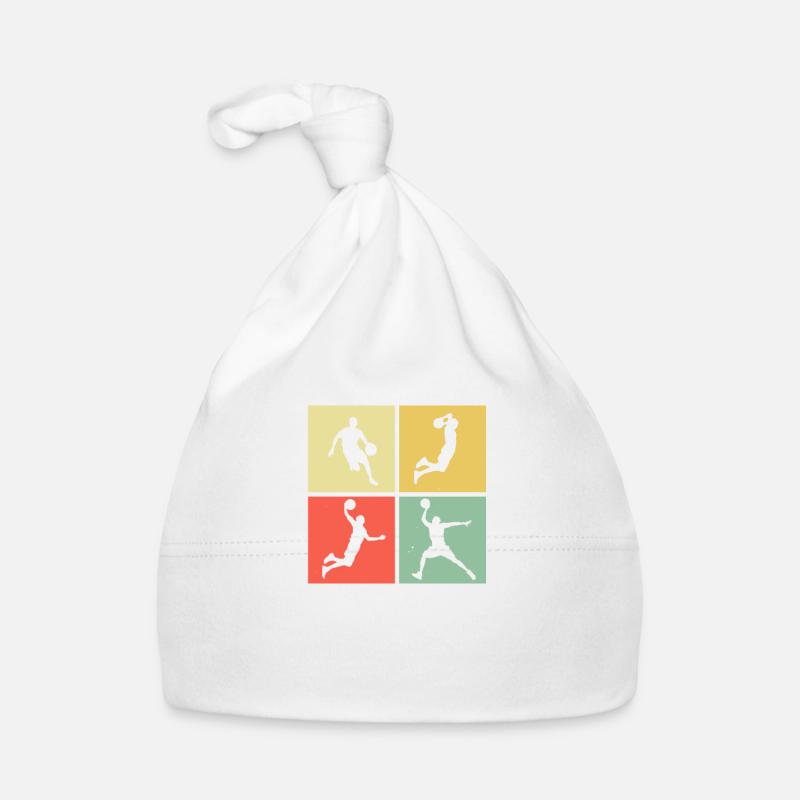 Idée cadeau de basket-ball pour les basketteurs - Bonnet bio Bébé - blanc