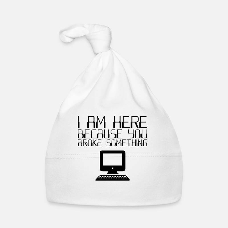 IT Helpdesk It Support - Organic Baby Cap - white