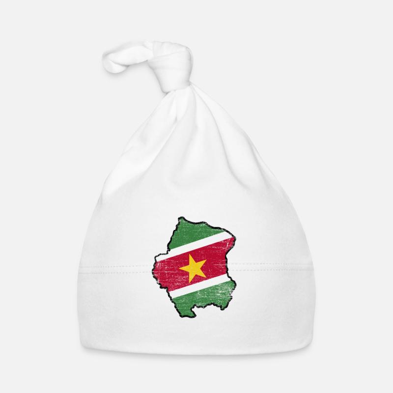 Cadeau Suriname - Bonnet bio Bébé - blanc