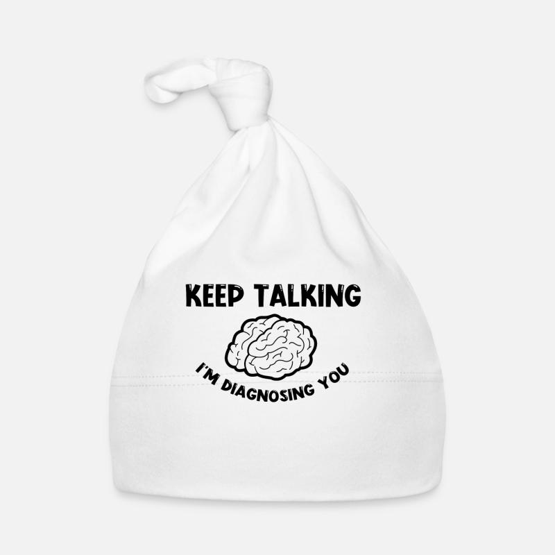 Psychologue Psychologie Keep Talking - Bonnet bio Bébé - blanc