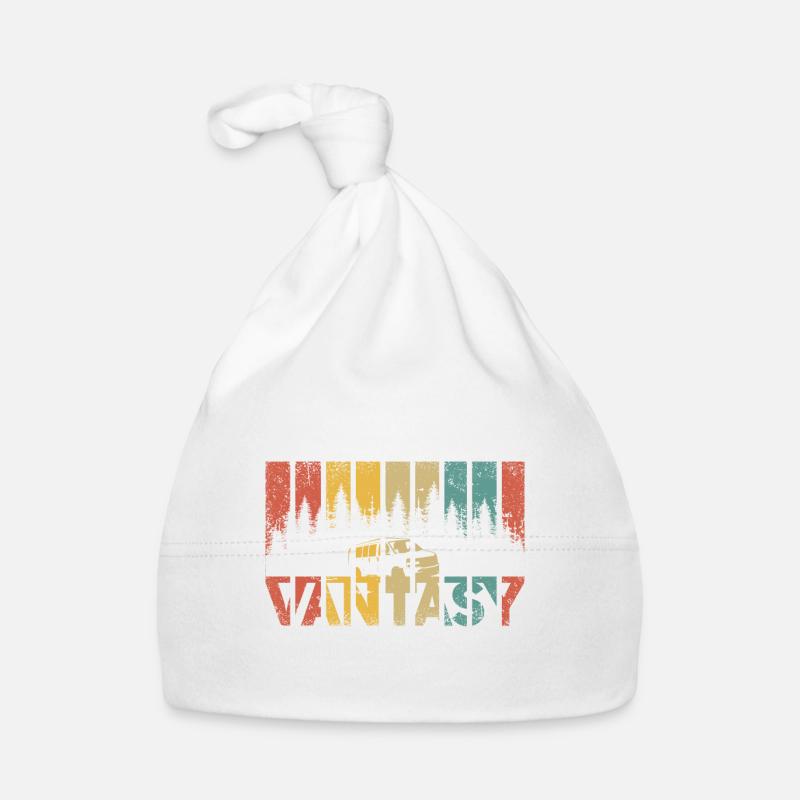 Retro Campervan Geschenk I Van Camping Bus Baby Bio-Mütze