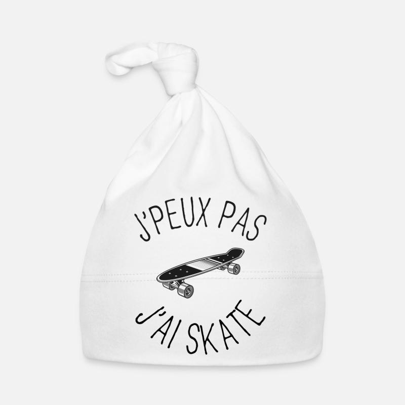 J'peux pas, j'ai skate - Bonnet bio Bébé - blanc
