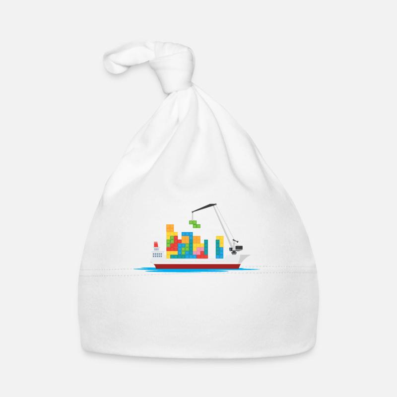 Cargos bloque les navires jouets Bonnet bio Bébé