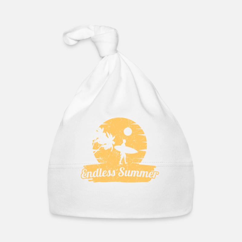 Endless buzzer - Organic Baby Cap - white