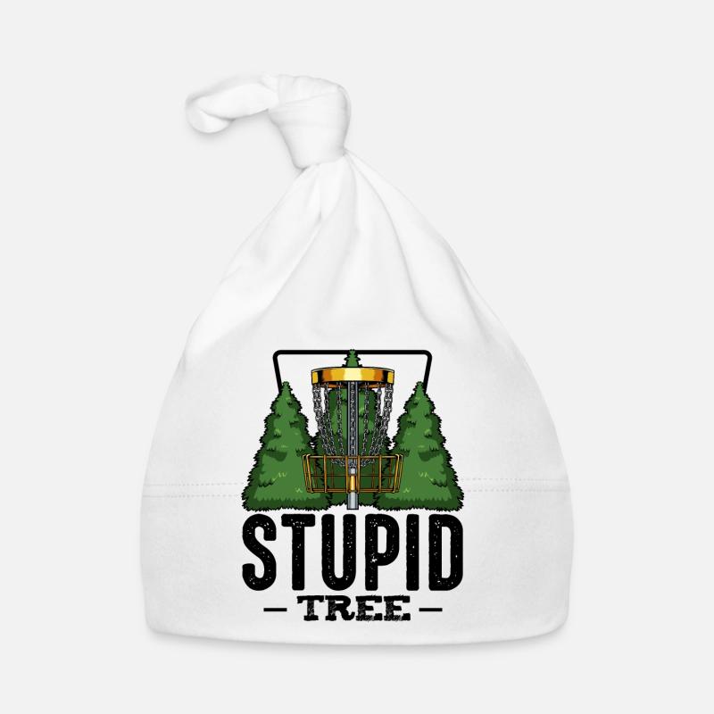 Stupid Tree Discgolf Spruch Frisbee Geschenk Baby Bio-Mütze