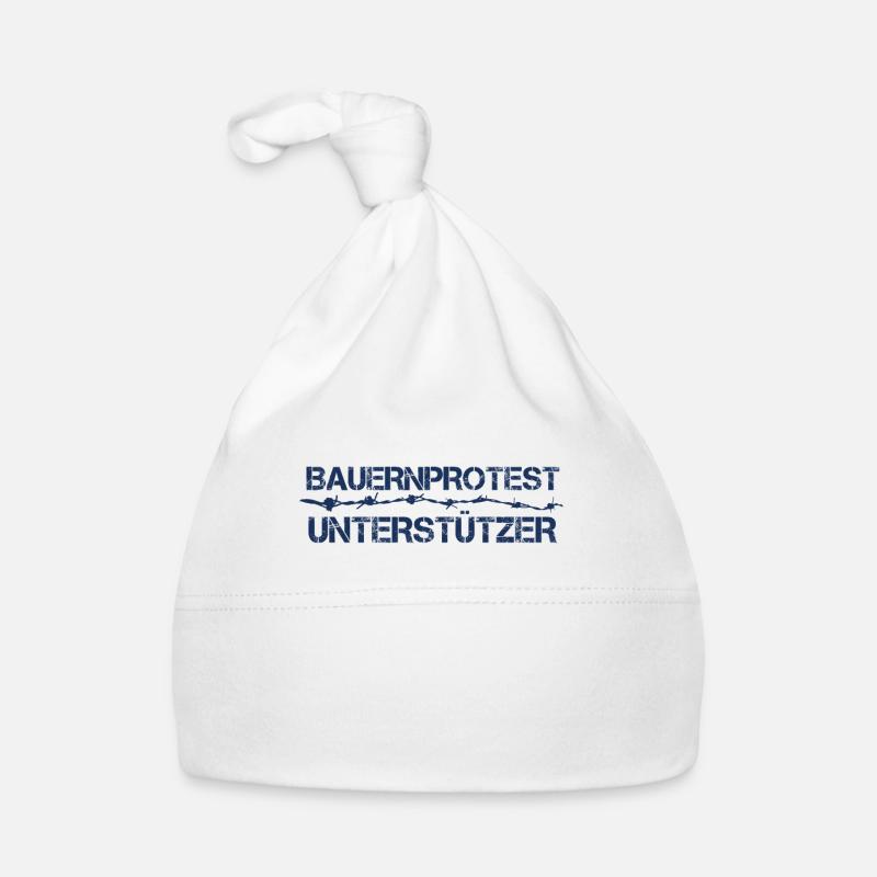 Demonstration Landwirt Protest Bauernprotest Bauer Baby Bio-Mütze