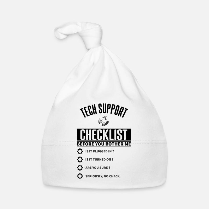 Liste de contrôle du support technique Bonnet bio Bébé