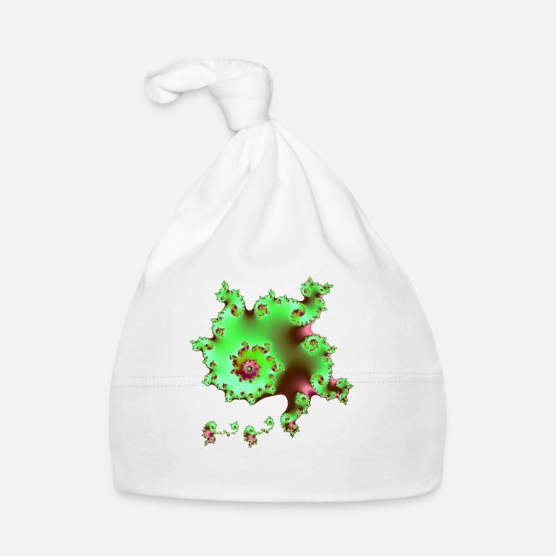 Fraktal - Baby Bio-Mütze - Weiß