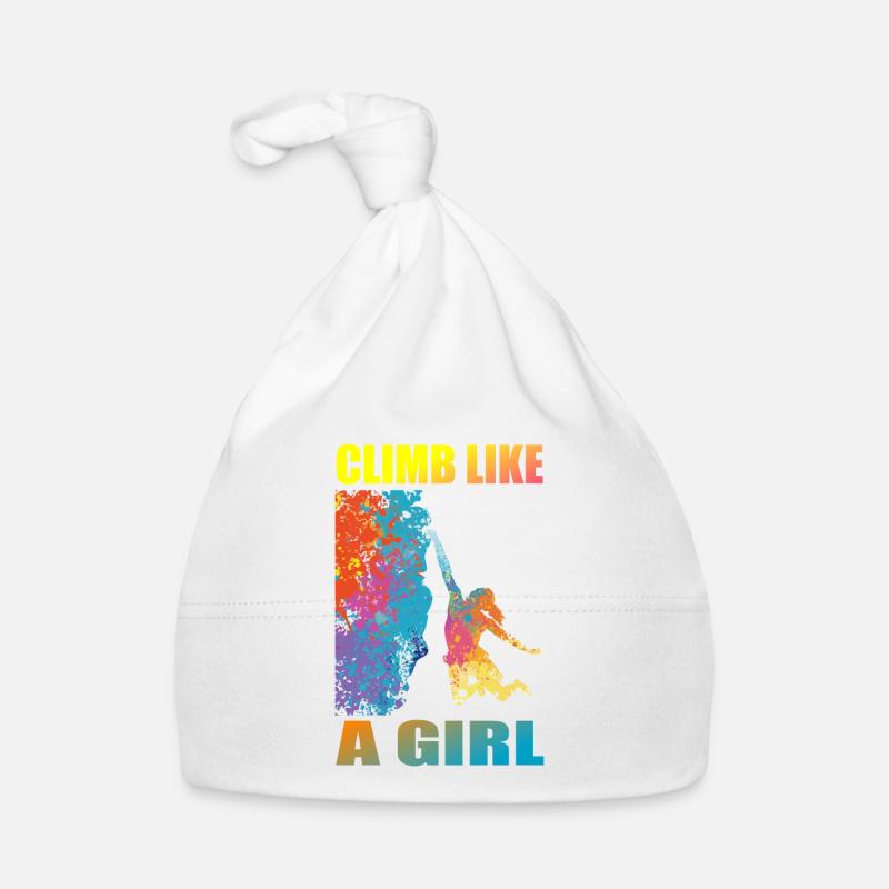 Grimper comme une fille Escalade de filles et grimpeurs Bonnet bio Bébé