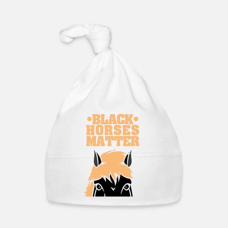 Black Horses Matter - Bonnet bio Bébé - blanc