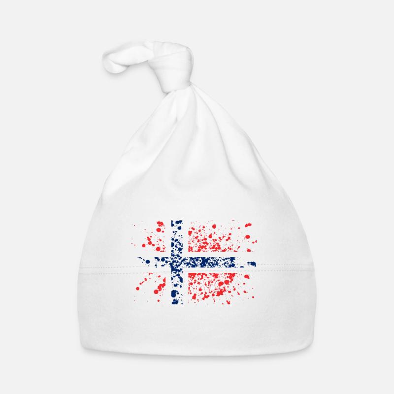 Taches de drapeau de la Norvège Bonnet bio Bébé