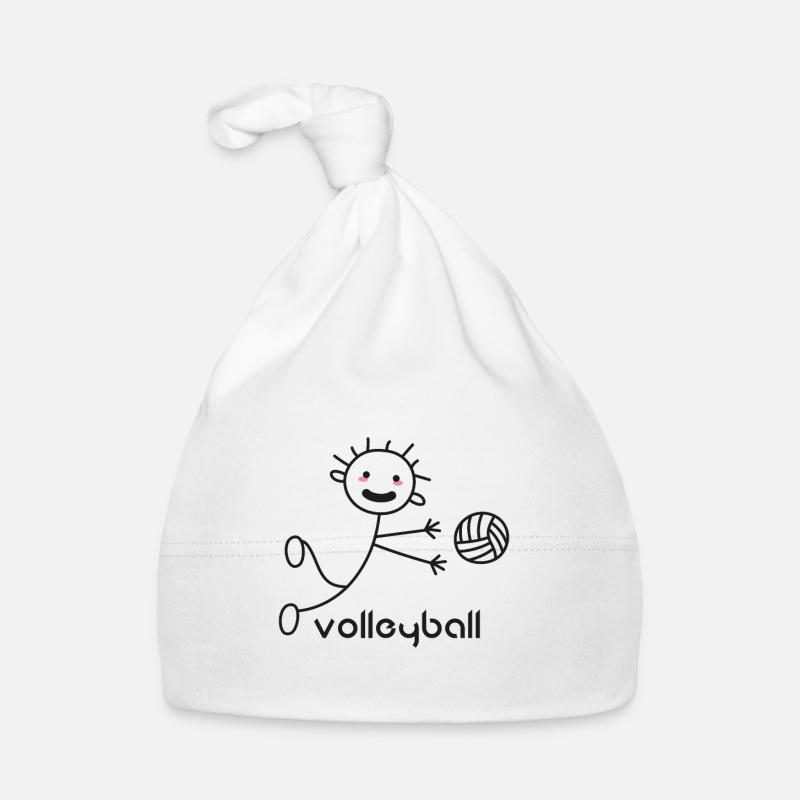 Volleyball - Strichmännchen Baby Bio-Mütze