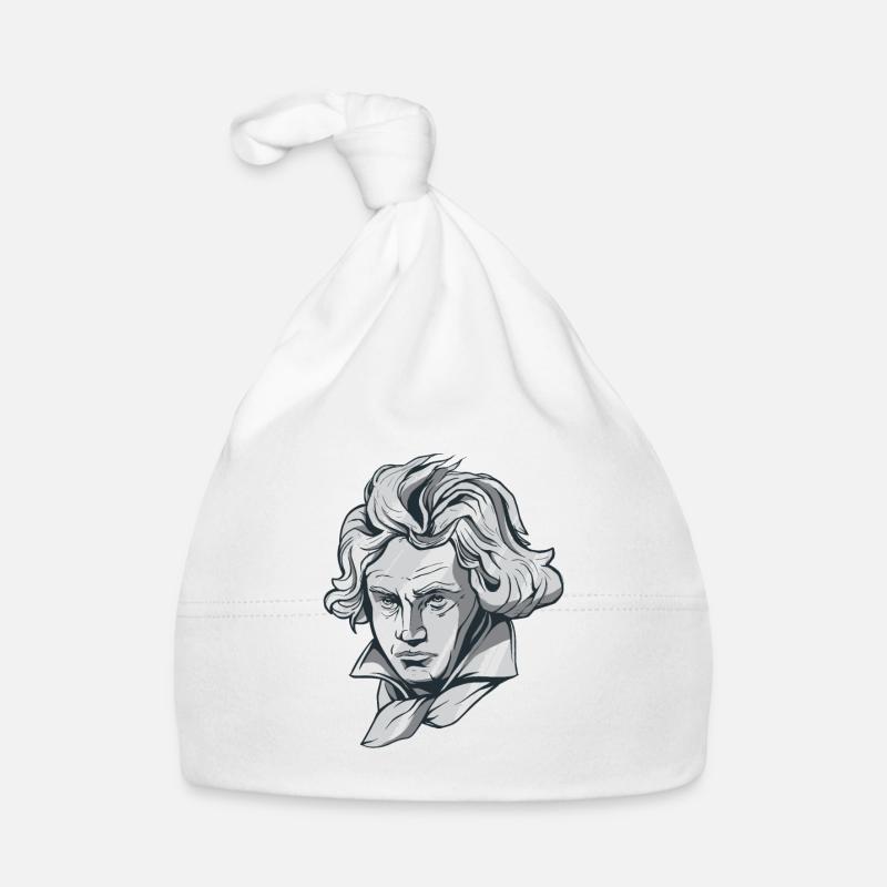 Beethoven Gesicht Büste mit Beethoven Komponist Baby Bio-Mütze