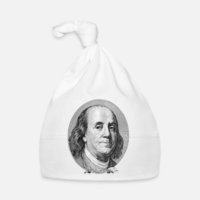 $ 100 Benjamin Franklin Organic Baby Cap