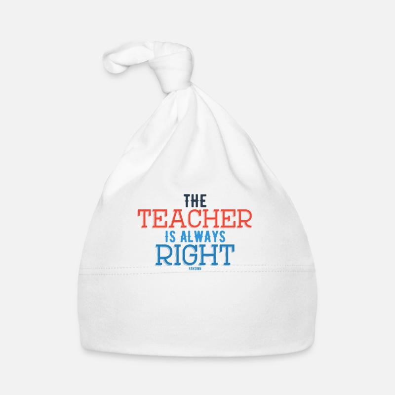 Teacher saying funny school gift Organic Baby Cap