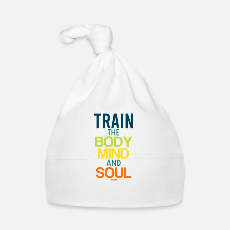 Yoga Spruch Workout Körper Seele Geist Baby Bio-Mütze