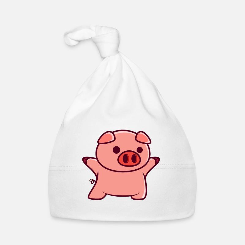 Kleines Schweinchen Baby Bio-Mütze