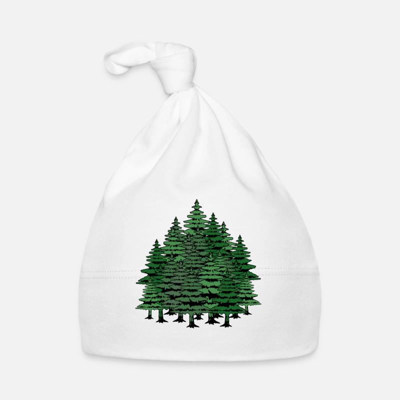 Fir trees forest wilderness nature climate Organic Baby Cap