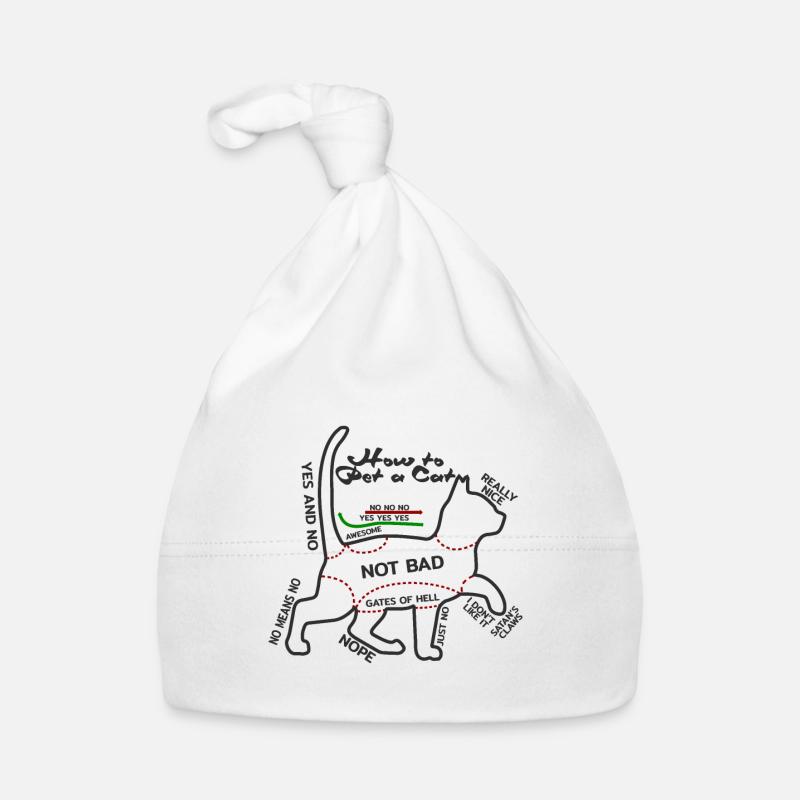 Caresser un chat Bonnet bio Bébé