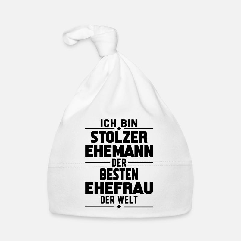 Herren Stolzer Ehemann der besten Ehefrau der Welt Baby Bio-Mütze