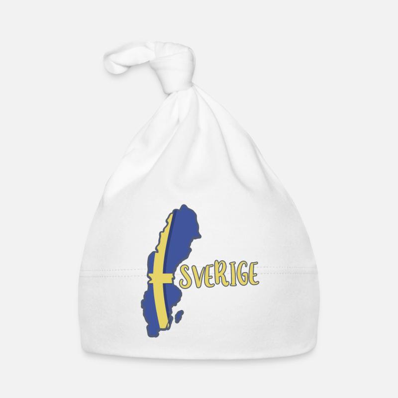 Sverige with map Organic Baby Cap