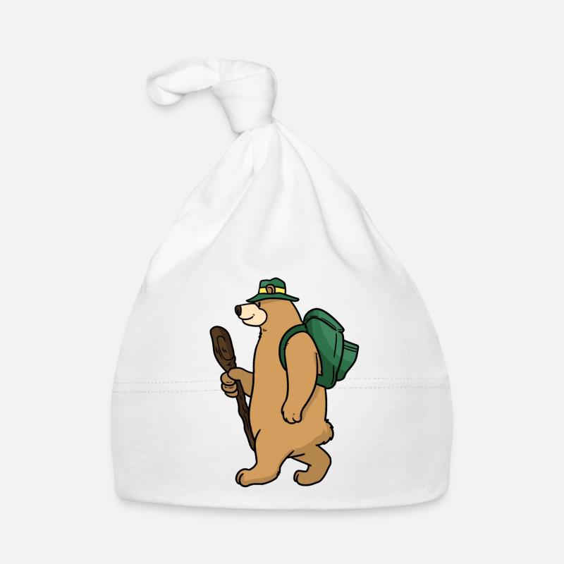 Backpacker Bear Organic Baby Cap