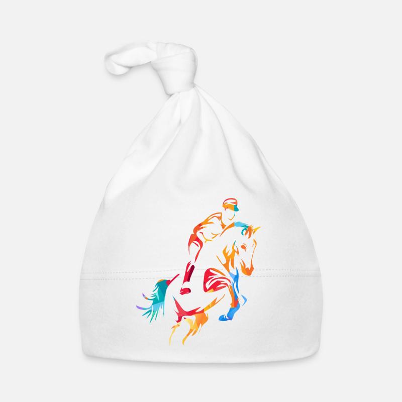 Chevaux de sport équestre de saut d'obstacles Bonnet bio Bébé