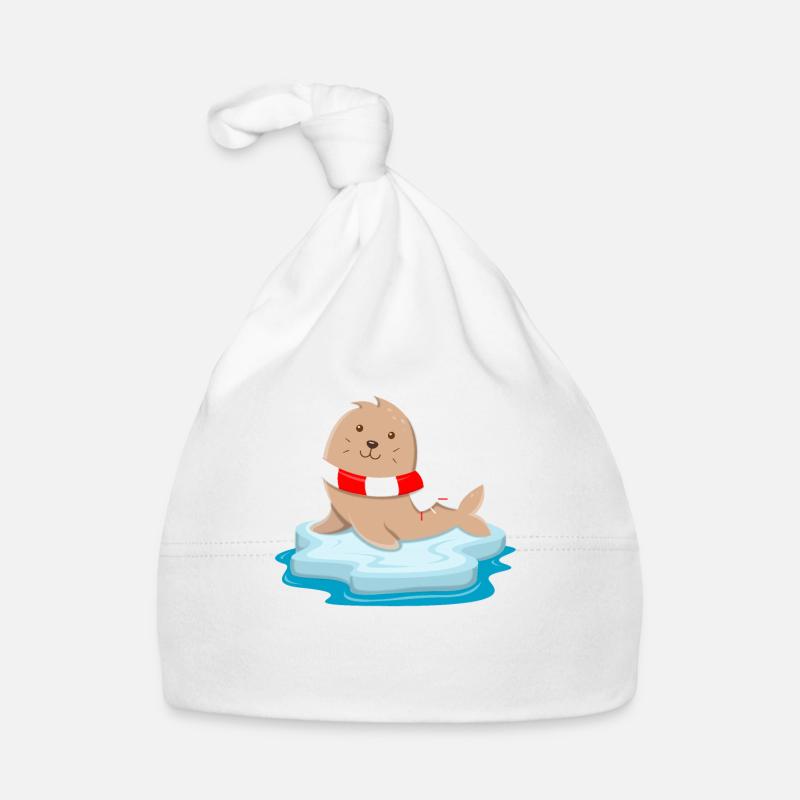 Kleine Robbe Baby Bio-Mütze