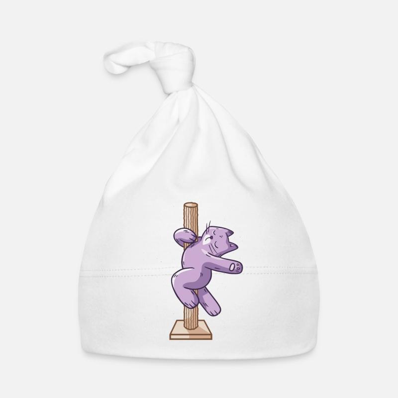 Chat drôle de pole dance Bonnet bio Bébé