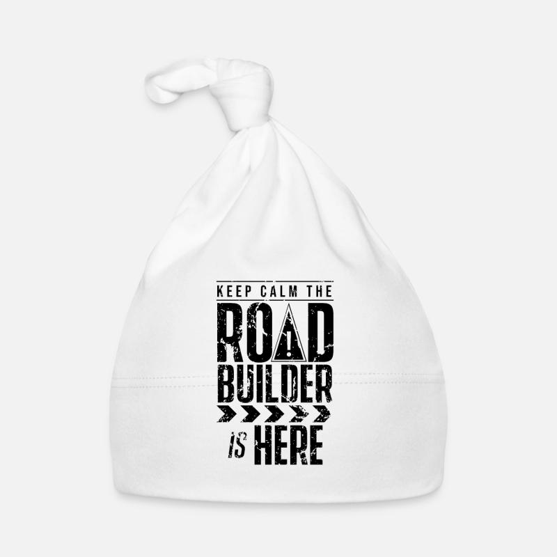 Construction workers team road construction asphalt road builders Organic Baby Cap