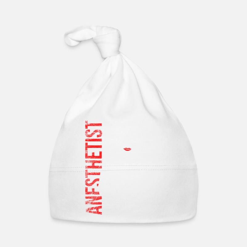 Cadeau de médecin anesthésiste - Bonnet bio Bébé - blanc
