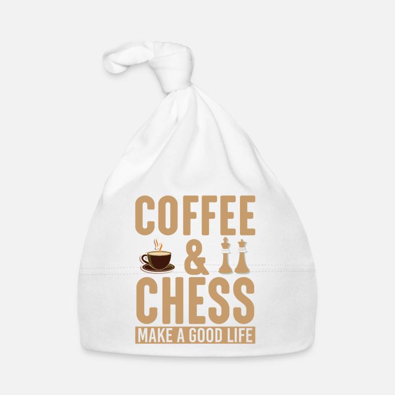 Café et échecs Bonnet bio Bébé