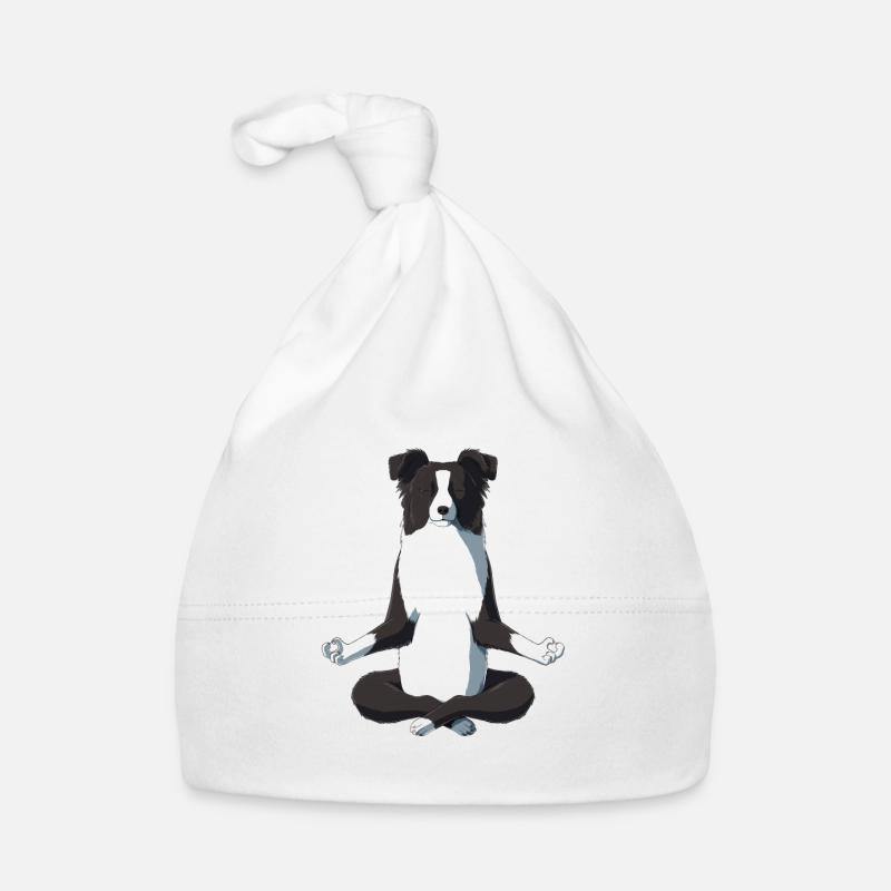Yoga Border Collie Organic Baby Cap