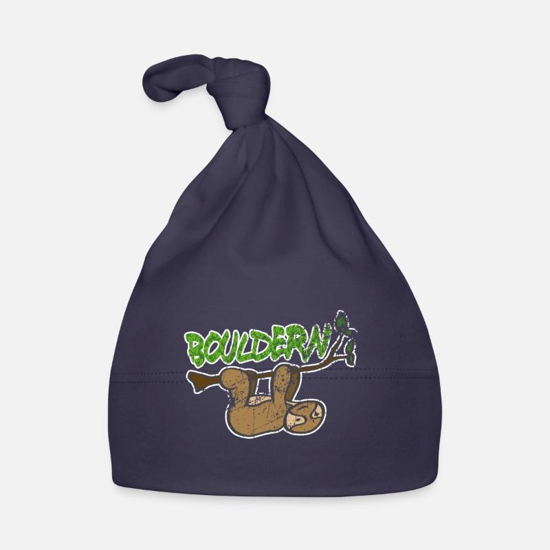 Vintage bouldering climbing sloth gift Organic Baby Cap