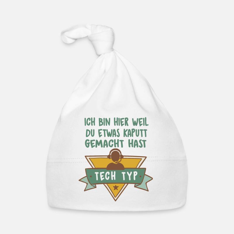 Call Center Arbeiter Mit Headset - It-Support Baby Bio-Mütze